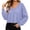 Purple-16, variant on DISKEBUISS Women's Waffle Knit Cropped Sweater Long Lantern Sleeve V Neck Loose Fit Pullover Tops for Fall Casual