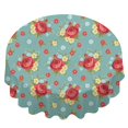 thumbnail image 2 of Pioneer Flower Floral Print Pattern Round Tablecloth 60 X 60 Inch, Wrinkle Resistant Wipeable Table Cloth for Kitchen Dining Picnic Patio Party, 2 of 6