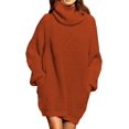 thumbnail image 1 of LAICAIW Robe Chandail Longue Ample à Col Roulé Oversize pour Femmes, 1 of 7