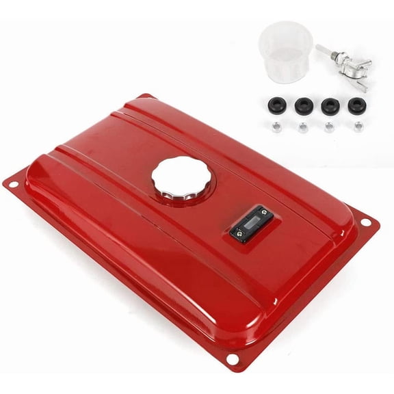 Miumaeov Generator Gas Fuel Tank 5 Gallon Chrome Cap Filter Kit Tools Gauge Valve Petcock Fit for EC2500