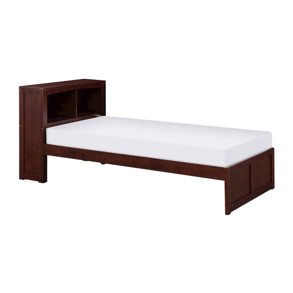 Lexicon Rowe Transitional Wood Twin Bookcase Bed in Dark Cherry