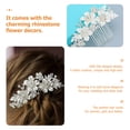 thumbnail image 3 of MasteelfCA Rhinestone Flower Hair Comb Rhinestone Bridal Hair Comb Wedding Hair Comb, 3 of 7