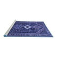 thumbnail image 2 of Ahgly Company Machine Washable Indoor Rectangle Persian Blue Traditional Area Rugs, 7' x 9', 2 of 4