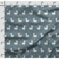 thumbnail image 2 of Soimoi Llama Alpaca Printed,Cuddle Minky Fabric, Sewing Fabric by The Yard 56 Inch Wide,Decorative Plush Soft Fabric, Baby Garments, Toys and Blankets, Teal Blue, 2 of 5