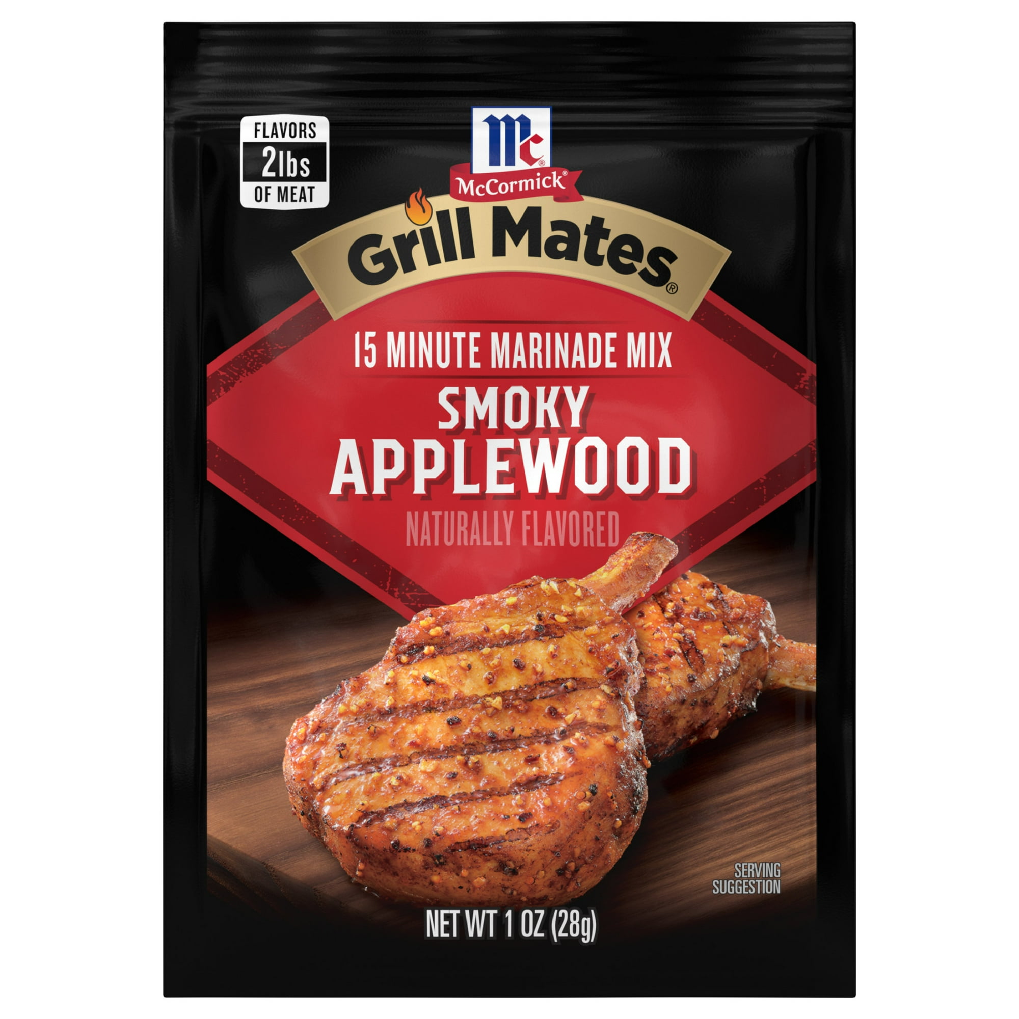 Grill Mates Seasoning Mix, Smoky Applewood Marinade, 1.0 oz Packet