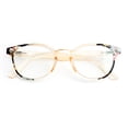 thumbnail image 2 of V.W.E. Women Round Translucent Floral Progressive Reading Glasses - Clear on Top - AR coating Z124 +3.25, 2 of 4