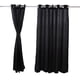 thumbnail image 2 of Cortinas totalmente forradas de tela de seda sintética de 66 "x 54" cortinas con anilla plisada y forro negro, 2 of 4