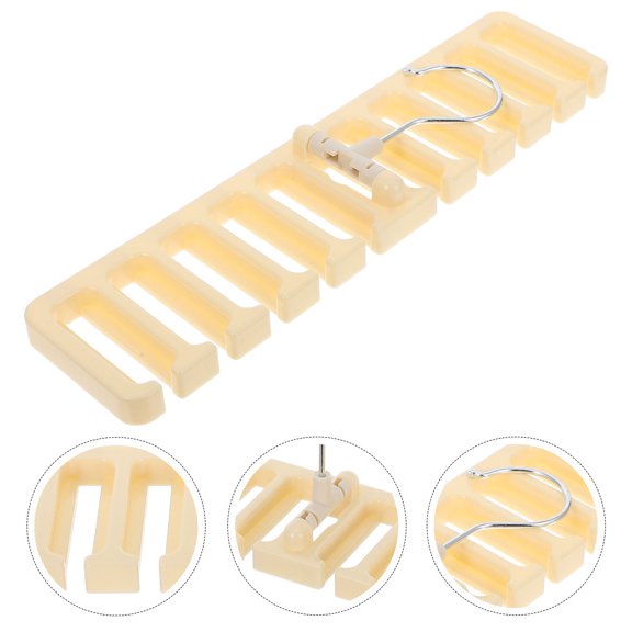 ETEREAUTY 2-Pack Plastic Belt Hanger Organizer with Multiple Storage Compartments for Home Closet and Wardrobe