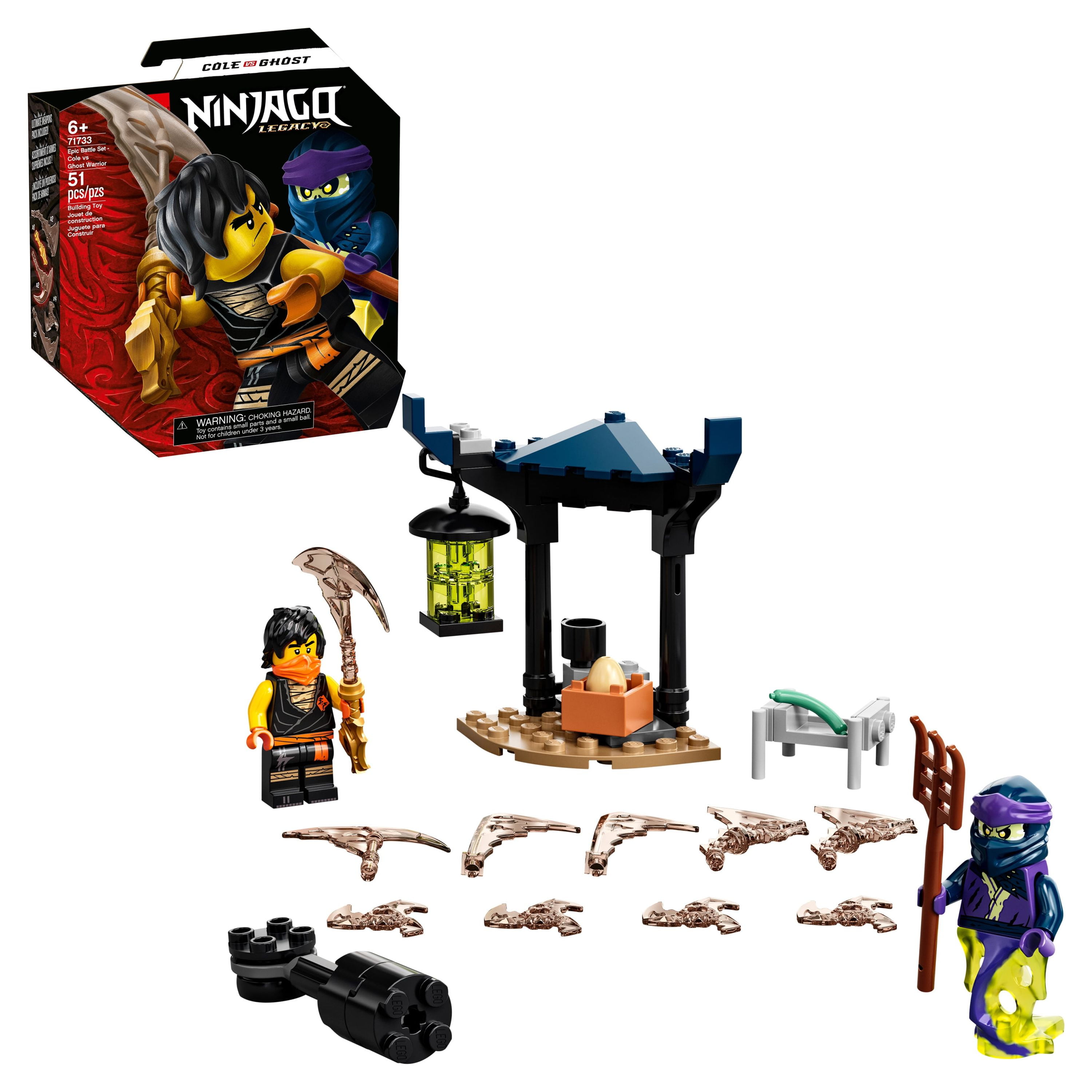 LEGO Ninjago Elemental Spinjitzu Slam Kai vs. Samurai 70684 Ninja Set 164 Pieces Walmart