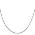thumbnail image 2 of 925 Sterling Silver Rhodium Plated 2mm Beveled Oval Cable Chain Necklace 24 Inch Chain Necklace for Women and Men, 2 of 2