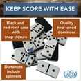 thumbnail image 2 of WE Games Two-Toned Black & White Double 6 Dominoes with Spinners Club Size Family Game Night, Bar Games, 2 of 11