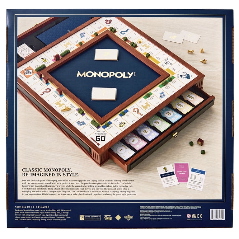 Monopoly Legacy Edition by WS Game Company — Deluxe Cherry Wood