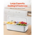 thumbnail image 4 of VEVOR Countertop Food Serving Display Container 4 Pan Condiment Dispenser with Lid, 4 of 9