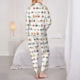 thumbnail image 3 of Bingfone Womens Pajama Sets Colorful Trains Print,Long Sleeve Loungewear Pajamas Set-X-Large, 3 of 8