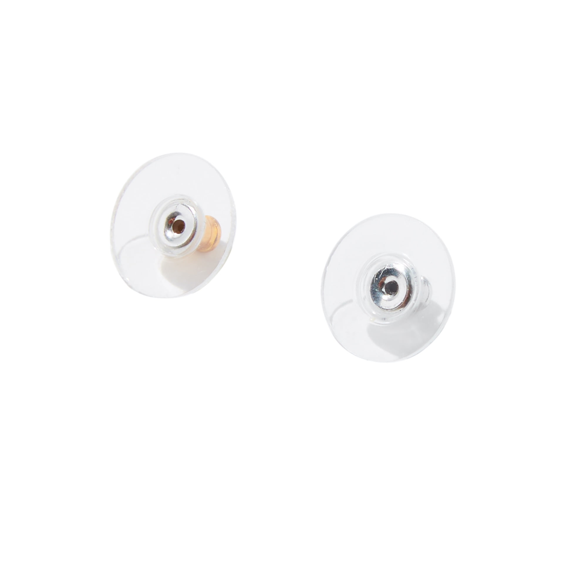 Claire's Silver and Gold Comfort Disk Earring Backs for All Ages, 6-Pack,