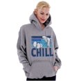thumbnail image 4 of Sleepy Smurf 80s Cartoon Chillin Out Hoodie Sweatshirt Women Men Brisco Brands S, 4 of 6