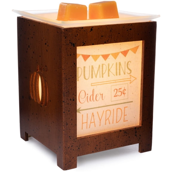 Scentsationals Wax Melt Warmer, Wax Warmer for Scented Wax Melts - Autumn Collection Pumpkin Cider - Candle Wax Melter for Fragrance Cubes and Tarts