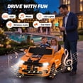 thumbnail image 4 of Dodge Electric Ride on Cars for Kids, 12V Licensed Dodge Durango Powered Ride on Toy with Parent Remote Control, Music Player, LED Lights, Safety Belt, Ages 3-6, Orange, 4 of 13