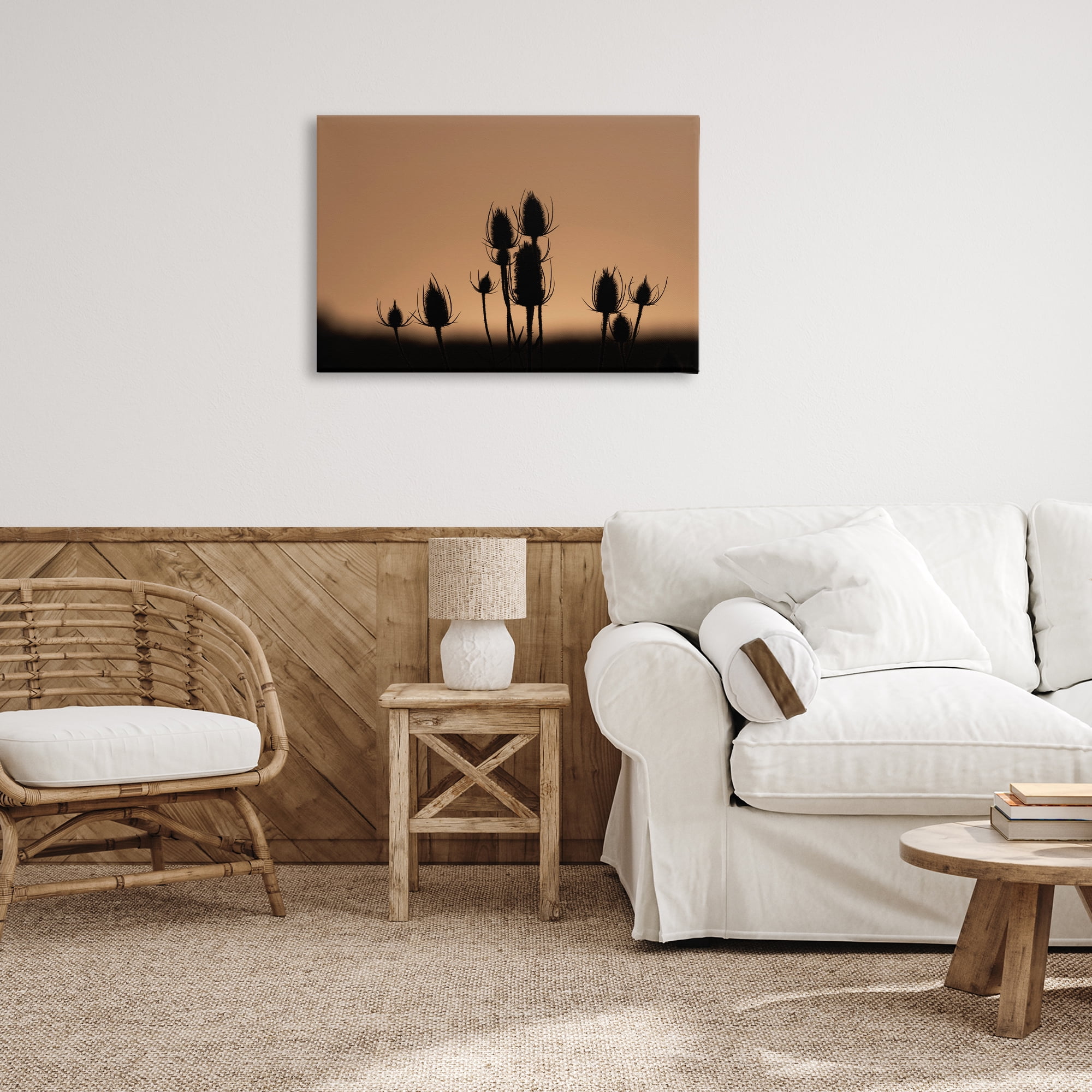 Stupell Industries Botanical Sprigs Silhouettes Plants & Flowers Photography Wrapped Canvas Art Print Wall Art, 30 x 20