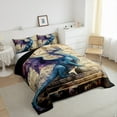 thumbnail image 3 of Dragon Comforter Set ,Retro Newspaper Style Bedding Set Teens Room Decor,Mysterious Ancient Western Animals Comforter with 1 Pillowcase for All Seasons,Twin, 3 of 6