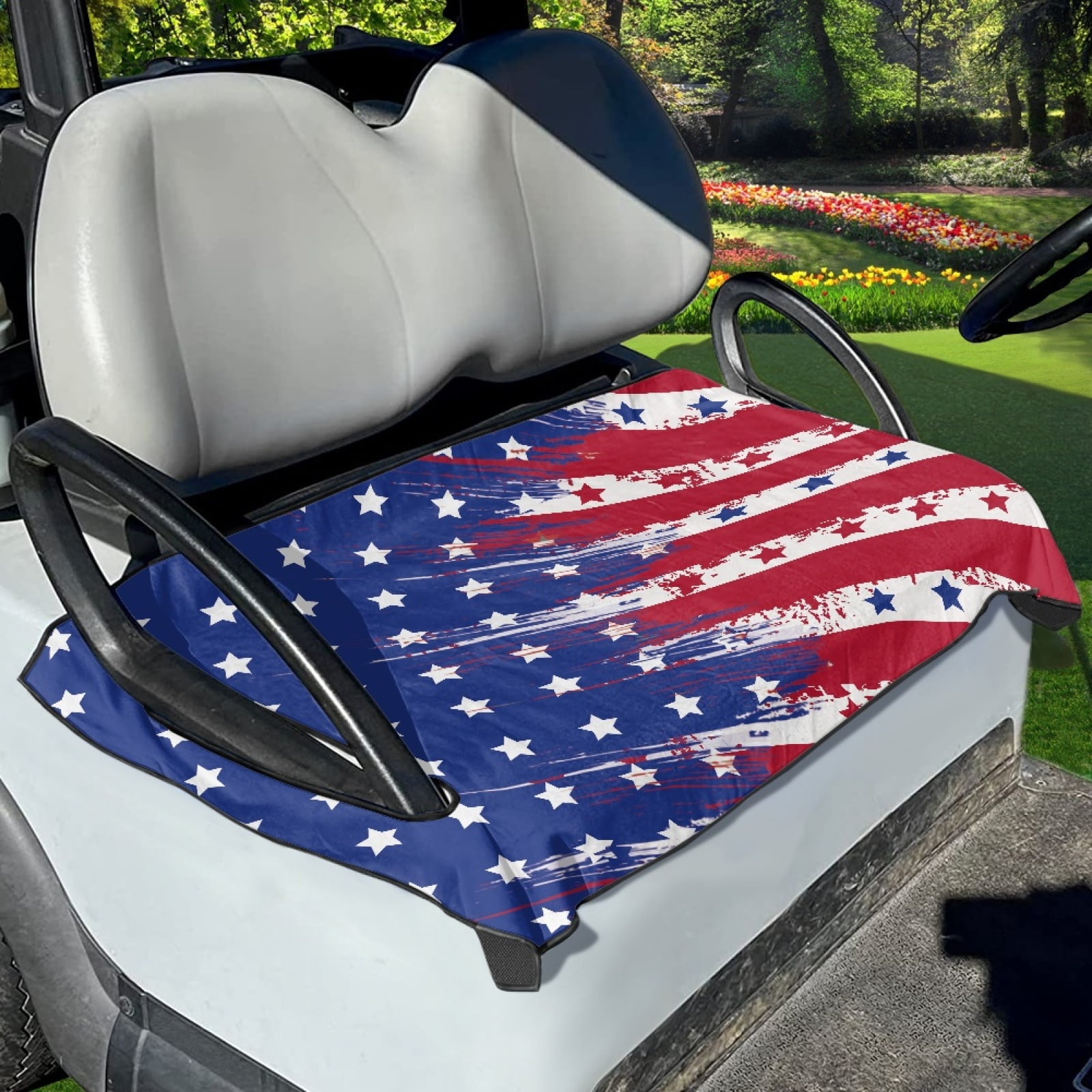 American Flag Golf Cart