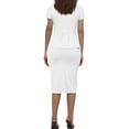 thumbnail image 4 of Women Dresses under $10! Xqxayjr Women's Business Skirt Suit Set 2Pcs Work Office Short Sleeve Blazer Jacket Pencil Skirt Set, 4 of 6