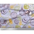 thumbnail image 2 of Soimoi Blue Poly Georgette Fabric Mix Fruits Decor Fabric Printed Yard 42 Inch Wide, 2 of 3