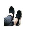 thumbnail image 3 of Woobling Women Slip On Platform Suede Penny Loafers High Heel Wedge Moccasins Walking Sneakers, 3 of 9