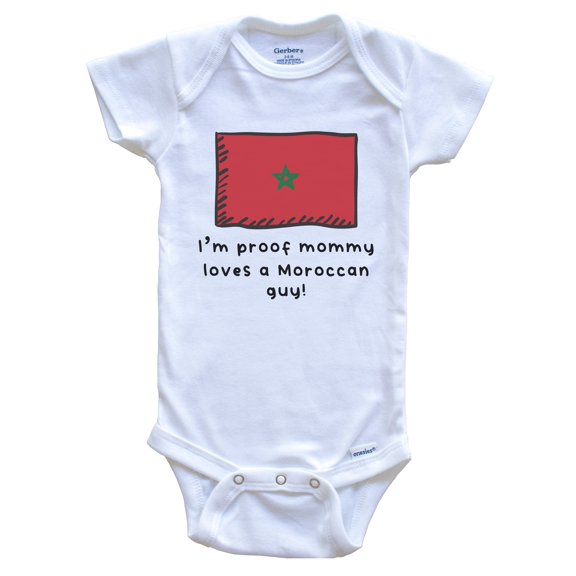 I'm Proof Mommy Loves A Moroccan Guy Morocco Flag Baby Bodysuit