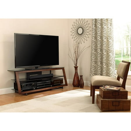 Bello 60" 3-Shelf A/V Stand for TVs up to 65", Medium Espresso