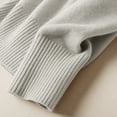 thumbnail image 4 of BXJX Girls Cardigan Sweaters, Casual V Neck Button Down Long Sleeve Fall Knit Layering Tops Gray Size 6-7 T, 4 of 5