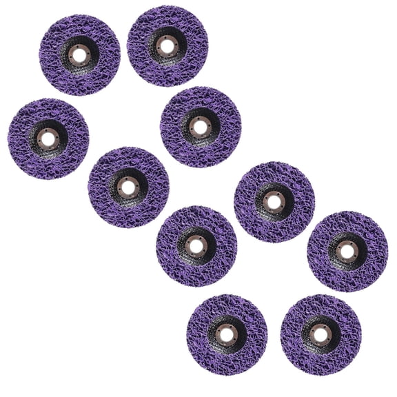 ALL-CARB 10Pcs 4-1/2 x 7/8 Purple Quick Change Easy Strip Discs Poly Abrasive Wheel Silicon Carbide Abrasive Wheel Fit for Angle Grinders