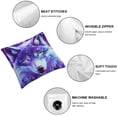 thumbnail image 4 of Patifu Wolf Pillow Cover,Dreamy Gradient Purple Cushion Case for Home Office Sofa Couch Bed,Wildlife Wild Animal Throw Pillow Cover,Wolves Decorative Pillow Cover 12x12in, 4 of 5