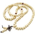 thumbnail image 2 of 8mm Wood Necklace Tibetan White Sandal 108pcs Bead Buddhist Prayer Bracelet Man, Woman, 2 of 5