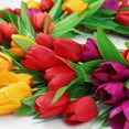 thumbnail image 6 of Tulip Wreath for Front Door Summer Fall Large Wreaths for Outdoor Door Indoor Wall or Window Décor, 15.7", 6 of 9