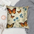 thumbnail image 5 of Pioneer Flower And Butterfly Pillow Covers,Pioneer Flower And Butterfly Throw Pillow Covers 18"×18" ,Living Room Sofa Couch Pillow Covers,Decorative Pillow Covers, 5 of 7