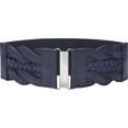 thumbnail image 1 of HSHDLDF 3 Inch Wide Waspie Elastic Vintage Braided Buckle Waist Belt, 1 of 7