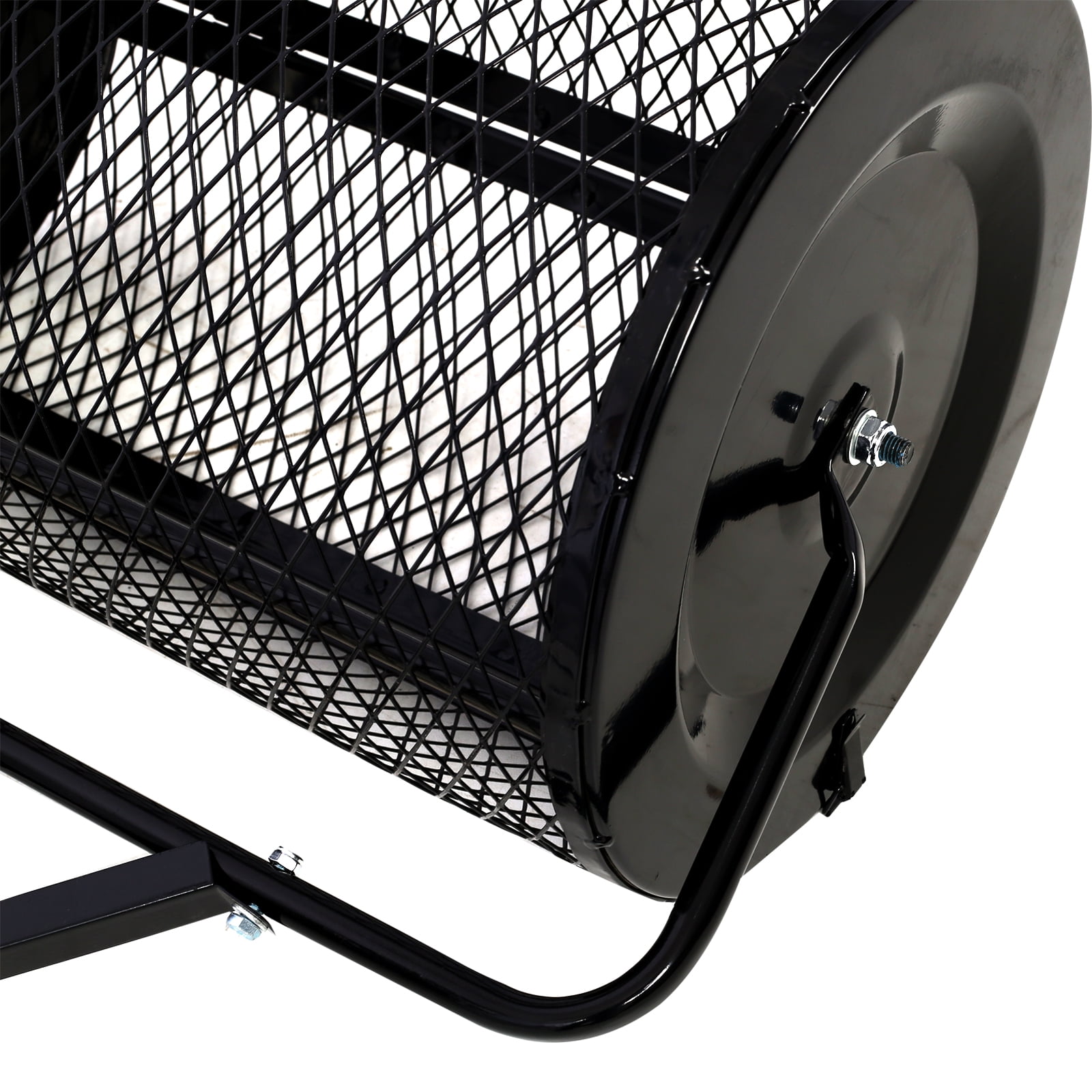 Peat Moss Spreader 24inch,Compost Spreader Metal Mesh,T shaped Handle for planting seeding,Lawn and Garden Care Manure Spreaders Roller,heavy duty