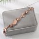thumbnail image 4 of Moda Mujeres Opal Leaf Rose Gold pulsera de compromiso de joyería de regalos, 4 of 7