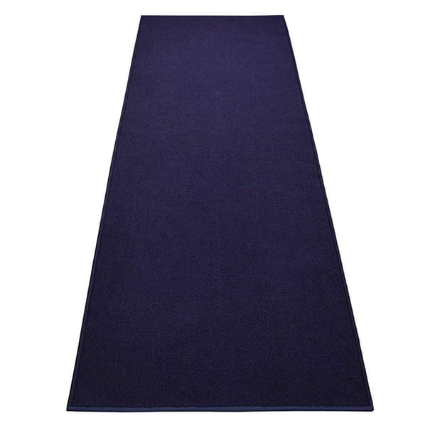 Custom Size Runner Rug Skid Resistant Backing Rug Runner Solid Navy