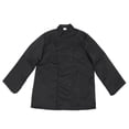 thumbnail image 2 of Men Chef Uniform, Non Fade Simple Warm All Matching Kitchen Uniform Machine Washable  for Restaurant Black XL, 2 of 7