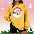 thumbnail image 2 of Lopecy-Sta Christmas Shirts for Women Christmas Gift for Women Santa Claus Graphic Crewneck Oversized Fleece Sweater Xmas Holiday Top, 2 of 5