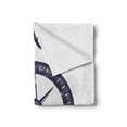 thumbnail image 2 of Compass Soft Flannel Fleece Throw Blanket, Sailing Compass with a Giant on with a Windrose Dark Purple Tones, Cozy Plush for Indoor and Outdoor Use, 60" x 80", Dark Purple White, by Ambesonne, 2 of 6