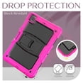 thumbnail image 7 of FJLBDE Case for iPad Pro 12.9 2022/2021/2020/2018 6th/5th/4th/3rd Gen, Rugged Shockproof Tablet Cases Cover with Kickstand Shoulder Strap, Rose, 7 of 7