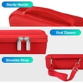 thumbnail image 4 of SHIQI-Carrying Case Compatible with Beats Pill Wireless Bluetooth Speaker, Beats Pill Portable Speaker Holder Bag with Extra Mesh Pocket for Charging Cables, Red+Red, 4 of 4