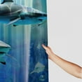 thumbnail image 3 of Fenyluxe 3D Shark Shower Curtain, Funny Kids Ocean Animal Fish, Blue Fantasy Underwater World, Polyester Fabric Bathroom Decor 36x72, 3 of 7