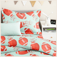 thumbnail image 6 of CGK Linens Kids Duvet Cover Set with Matching Pillowcases - Twin/Twin XL Size, Flying Footballs, 6 of 6