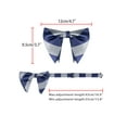 thumbnail image 3 of INSPIRE CHIC Father's Day Men's Chunky Stripes Pre-tied Bowties Satin Adjustable Bow Ties for Formal Wedding Grey-Blue, 3 of 4