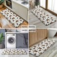 thumbnail image 6 of White Highland Cow Hat Leaf Pattern Kitchen Rug Mat,Kitchen Runner Rugs Non Skid Washable,Decorative Kitchen Floor Mats for Kitchen,Sink,Laundry,17"x47.2", 6 of 7