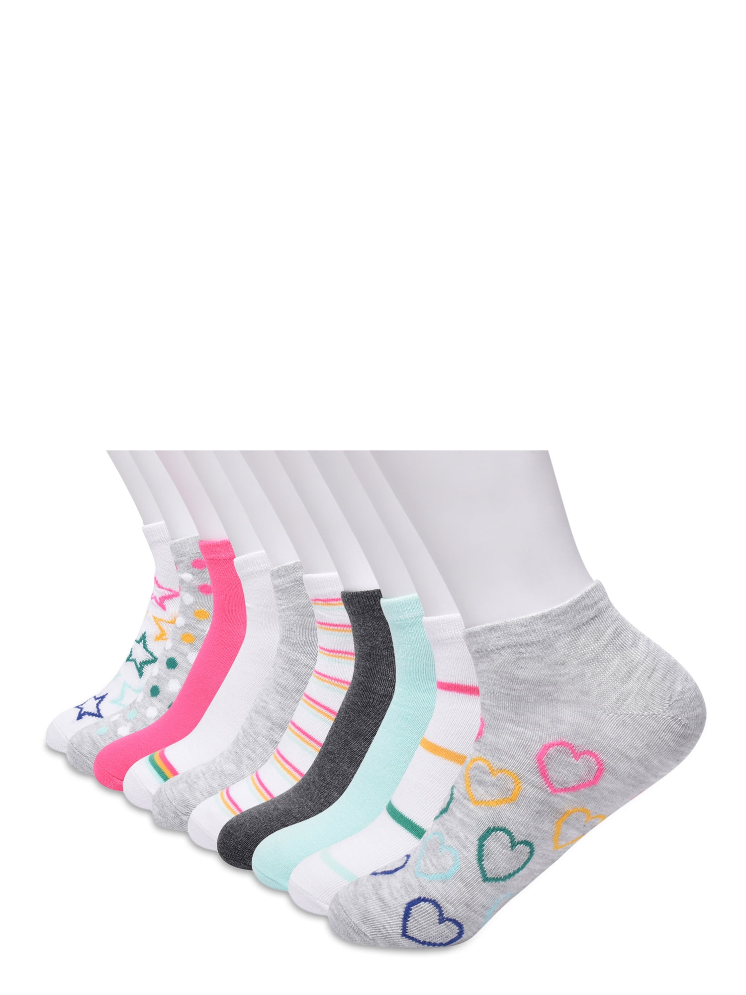 No Boundaries Women's Low-Cut Socks, 10-Pack, Sizes 4-10